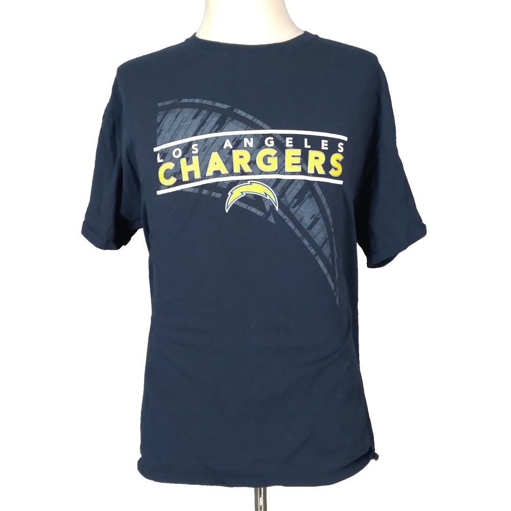 Majestic Shirt Mens XL Blue Los Angeles Chargers 2017 Schedule Graphic Tee